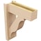 Ekena Millwork 5 1/2-in W x 14-in D x 18-in H Funston Block Rough Cedar Woodgrain TimberThane Outlooker, Primed Tan OUTUR055X14X18FST44RCPR - alternate 6